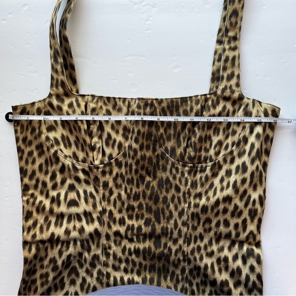 Capulet Revolve Animal Print MIDI Bustier Body Con Dress Size Small - Picture 7 of 9